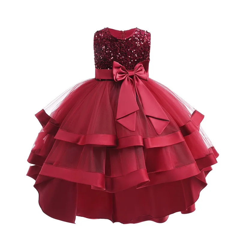 Flower girl's birthday communion banquet Beaded tuxedo 2024new children's graduation ceremony fluffy hanging neck Tuxedo