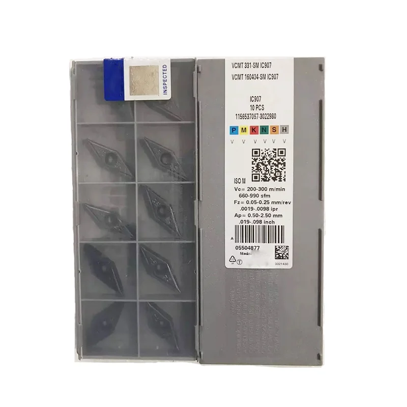 Couteau de tournage pour tour CNC, 20 pièces, VCMT160404 SM IC907 IC908