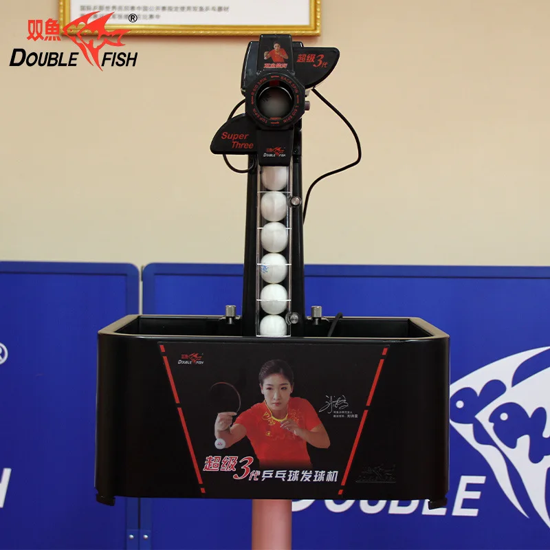 Super Ball Machine Three Generations  Double Fish Automatic Table Tennis Machine  Table Tennis Robot
