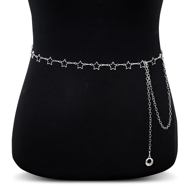 New Retro Metal Waist Chain Ethnic Wind Accessories with Skirt Temperament High-grade Thin Belt.