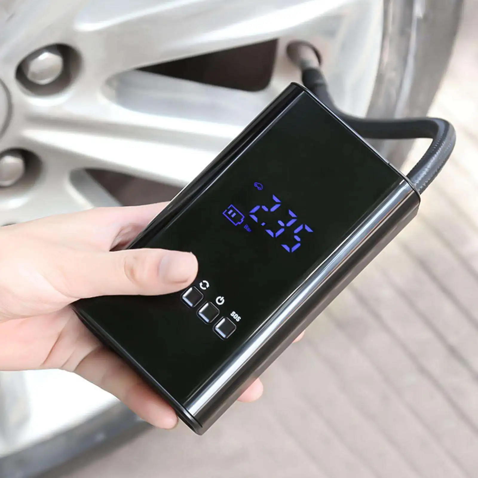 Cordless Digital Portable Car Air Pump Mini 12V Tire Inflator Cordless Handheld Air Compressor