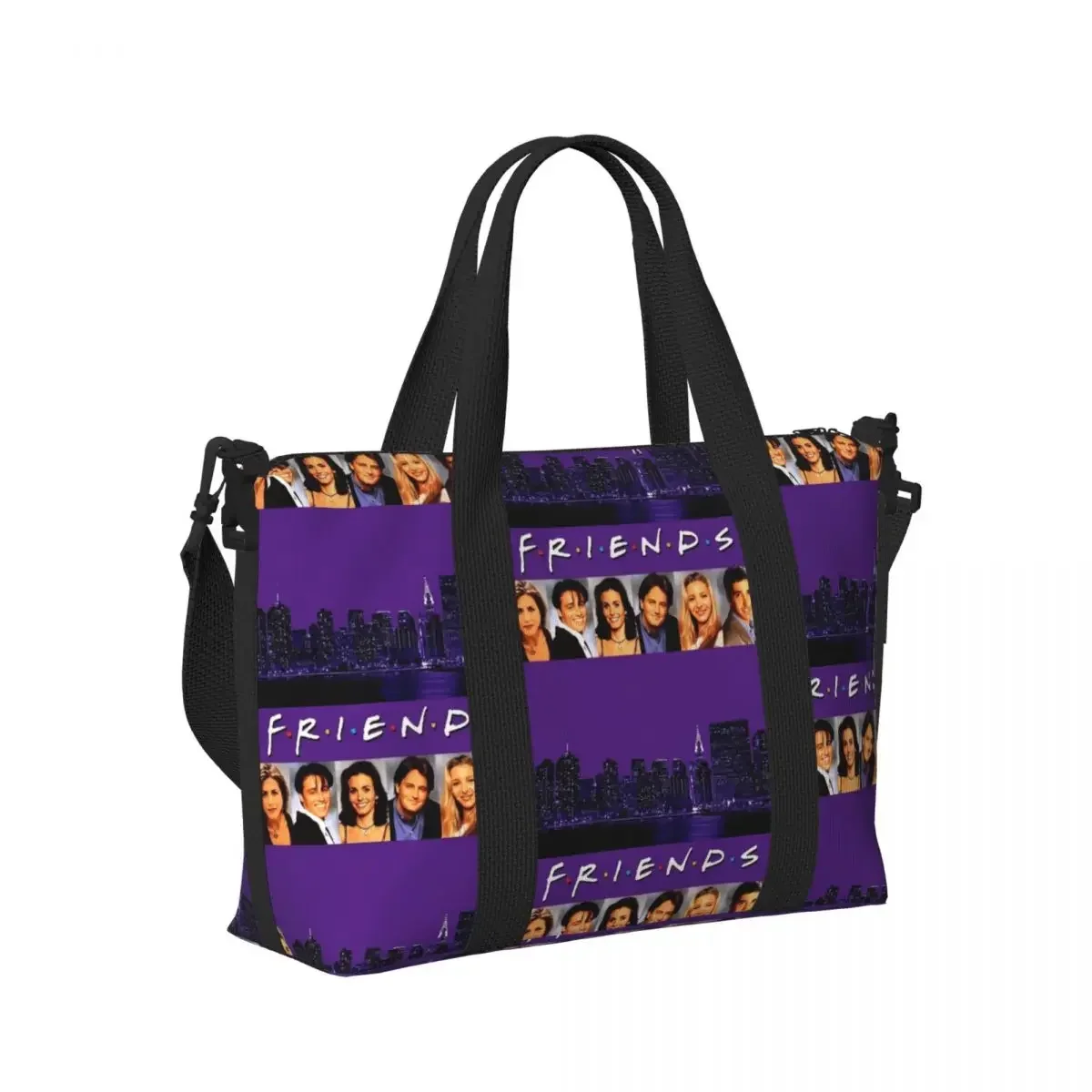 

Picnic Friends TV Show Series Beach Travel Bag Large Capacity Tote Bags for Gym Yoga Women Shopping Duffle Shoulder Bag