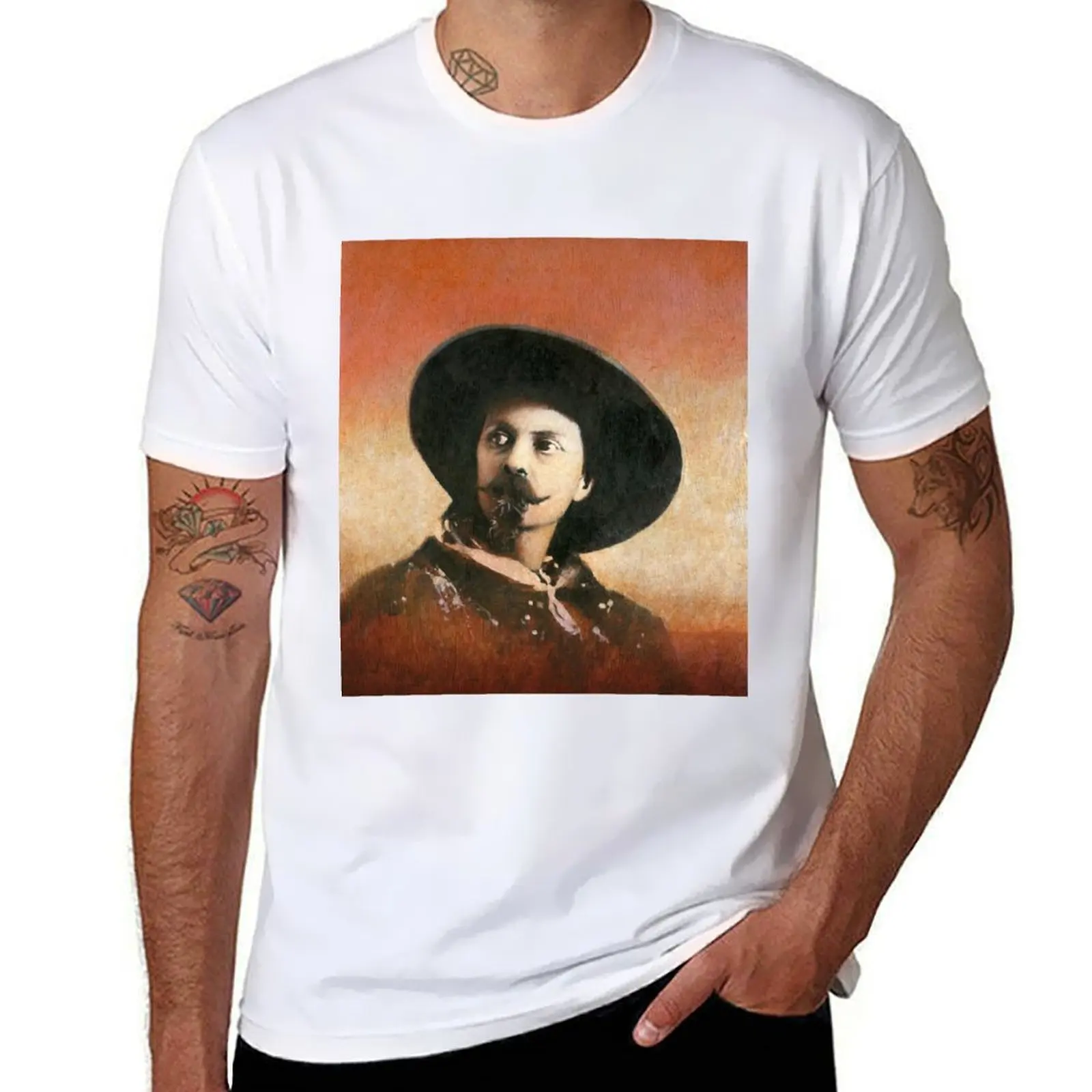 

Buffalo Bill portrait T-Shirt Short sleeve tee graphic shirts shirts graphic gifts for boyfriend mens t shirts