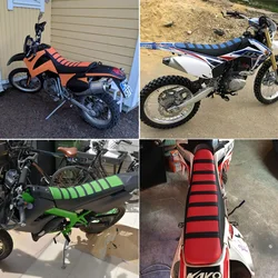 Motorcycle Seat Cushion Cover for Honda Yamaha Kawasaki Suzuki 125-500cc PVC Dirt Bike Tuning Enduro Motocross Modified Parts