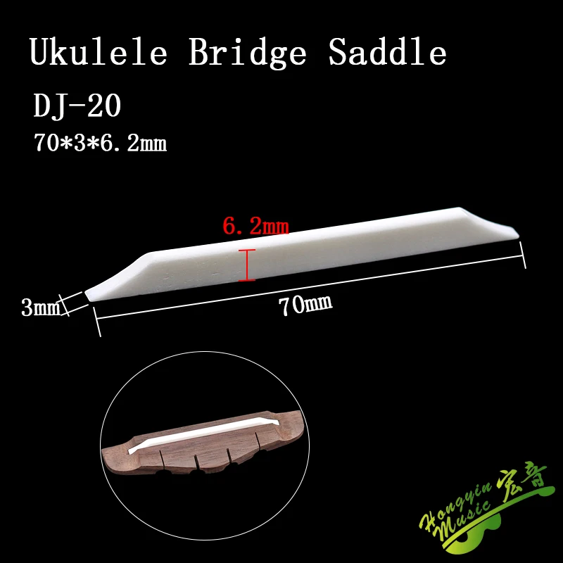 Ukulele Bridge Real Bone Guitar Nut Saddle, Made of Bovine bone
