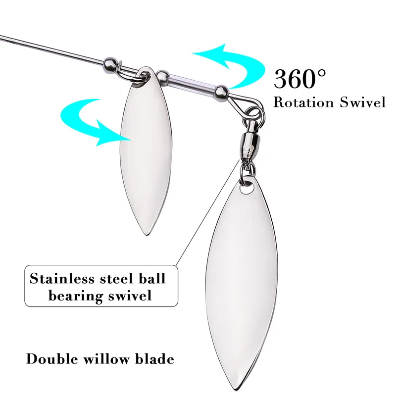 سبينر الطعم 16 جرام 20 جرام المعادن إغراء الصعب الصيد إغراء سبينر إغراء بايك قطب الأسماك معالجة المتذبذب الصيد محامل عالية الجودة