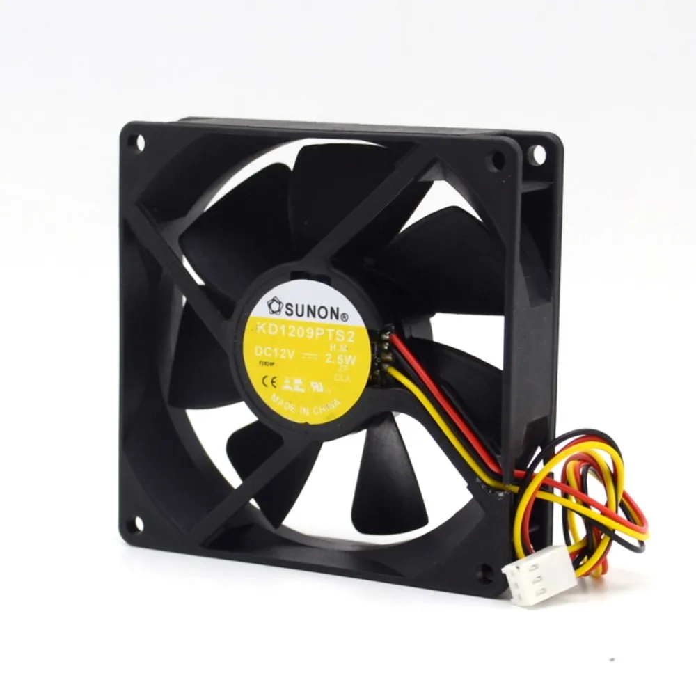 KD1209PTS2 9CM 9225 DC12V 2.5W Ventilador de refrigeración 92x92x25mm para chasis, PC y servidor