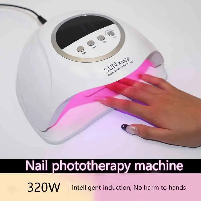 Profissional de secagem rápida Prego secador máquina, luz vermelha prego lâmpada, ferramenta de Manicure, Salon Equipment, 72 LED, UV Beads, 320W