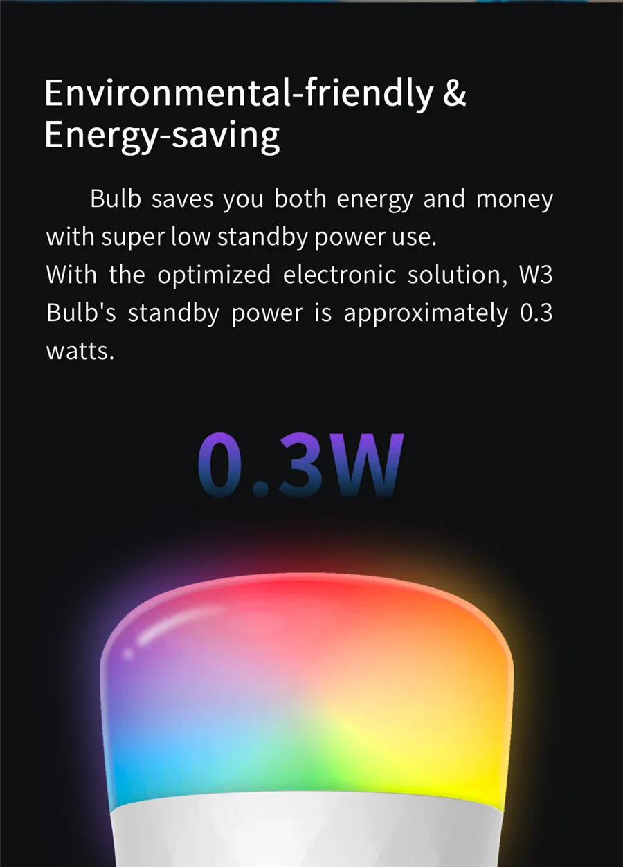 Yeelight Smart LED Bulb W3 E26 Color/White Ambient Light Wifi Voice Control 1700K~6500K For Mi Home Alexa Google SmartThings