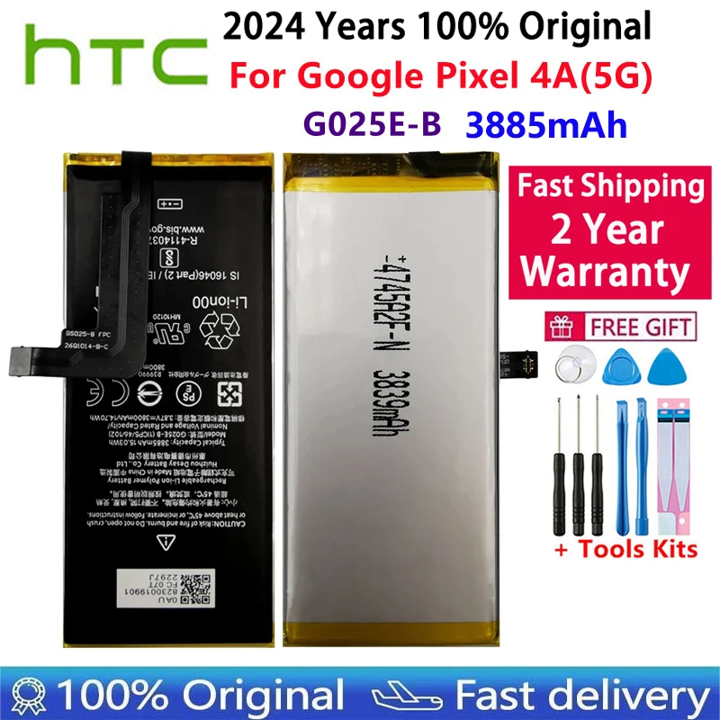 100% Original New High Quality G025E-B 3885mAh Phone Replacement Battery For Google Pixel 4A 5G Version Batteries Bateria +Tools