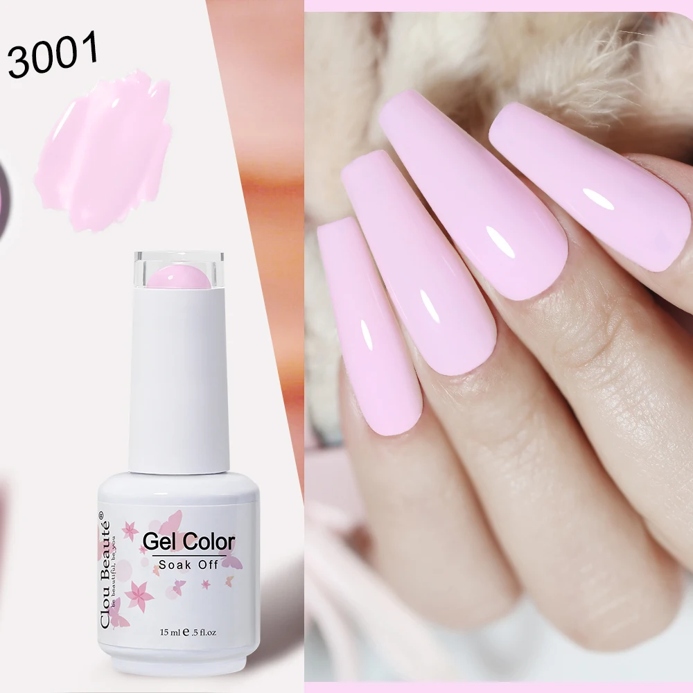 Clou Beaute ฤดูใบไม้ผลิฤดูร้อนสีเล็บเจล Vernis กึ่งถาวร UV เล็บกาวเคลือบเงา 15ml BASE Top Coat เล็บเจล