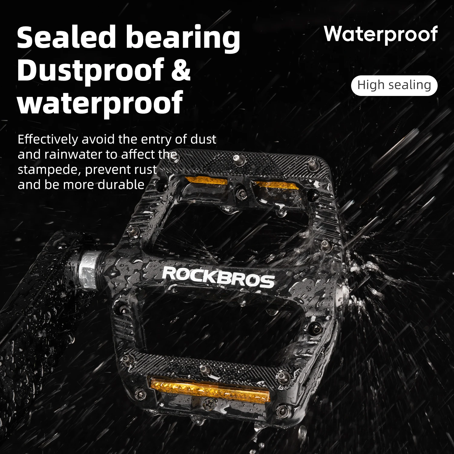 ROCKBROS Nylon Bicycle Pedals Bike Ultralight Seal Bearings Cycling Nylon Road Mtb Pedals Flat Platform BIke Pedals Accessories image 5