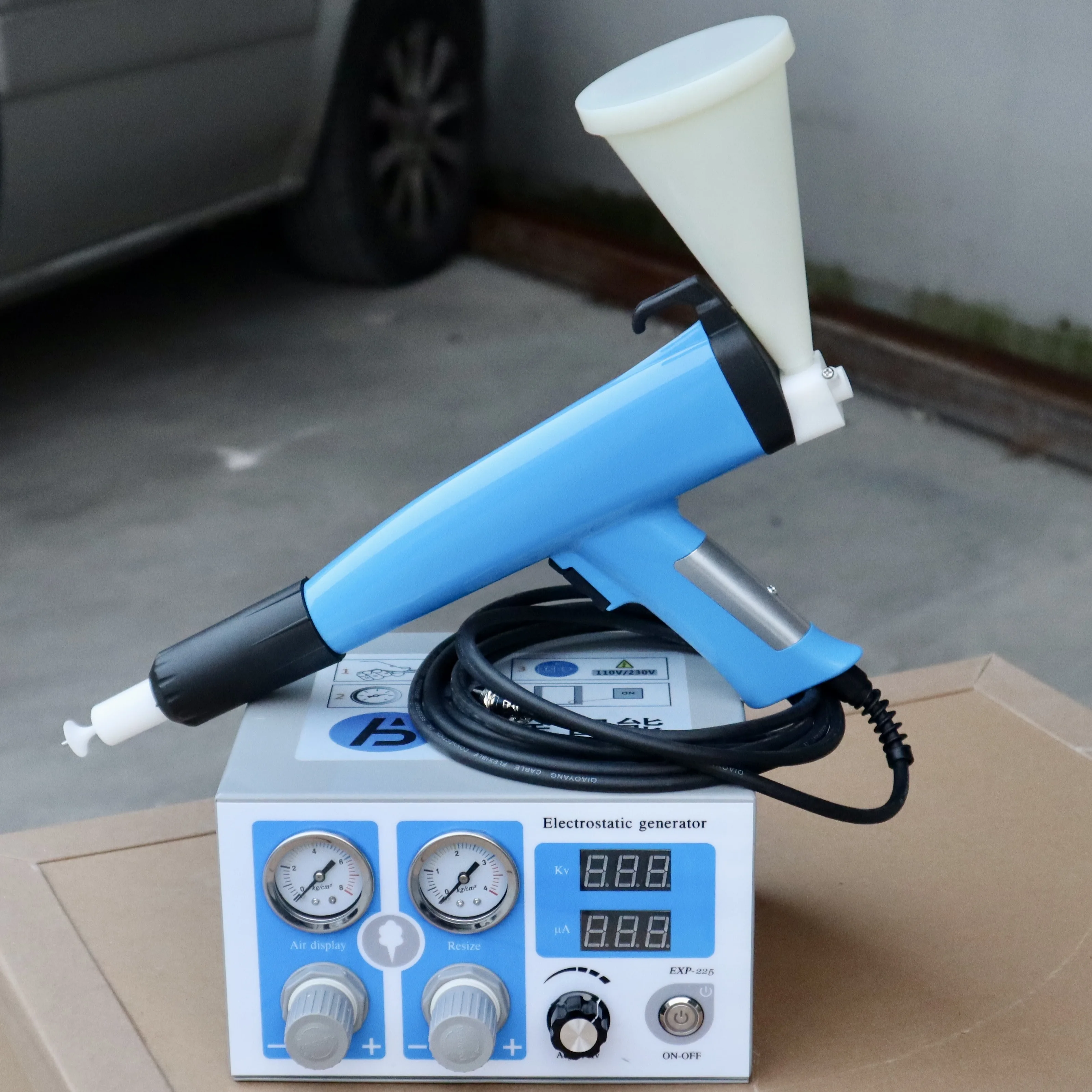 Digital Electrostatic Powder Coating Machine with Manual Powder Coating Spray Gun Test Cup