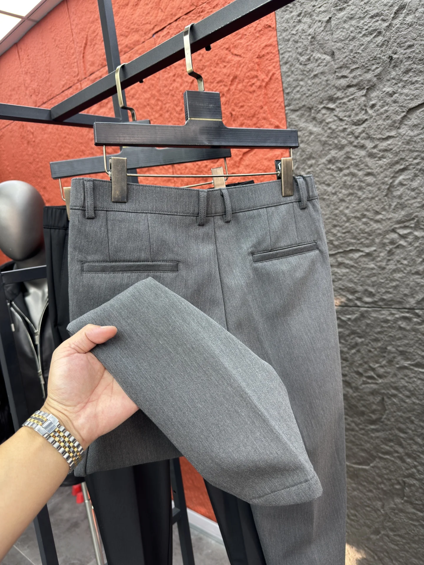 الرجال عادية Thiened Fce اصطف ثلاثية الأبعاد مصممة بناطيل تدفئة مستقيم الساق الترفيه بنطلون ألياف البوليستر منخفضة الخصر سستة