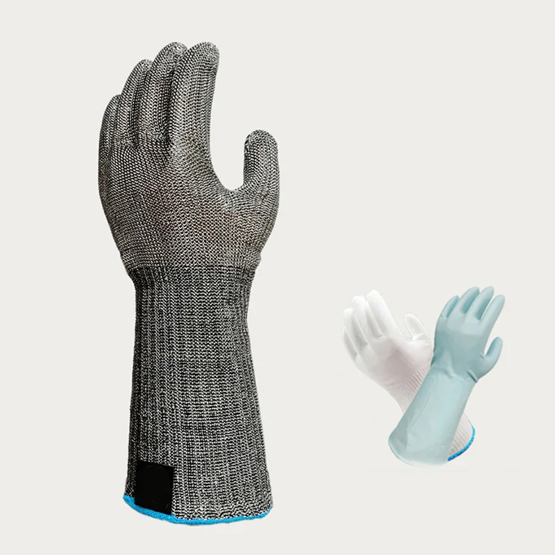 Cut-Proof/anti-Piercinggloves, Stainless Steel Wire Gloves 5 Levels Of Protection, Metal Arm Guards For Work