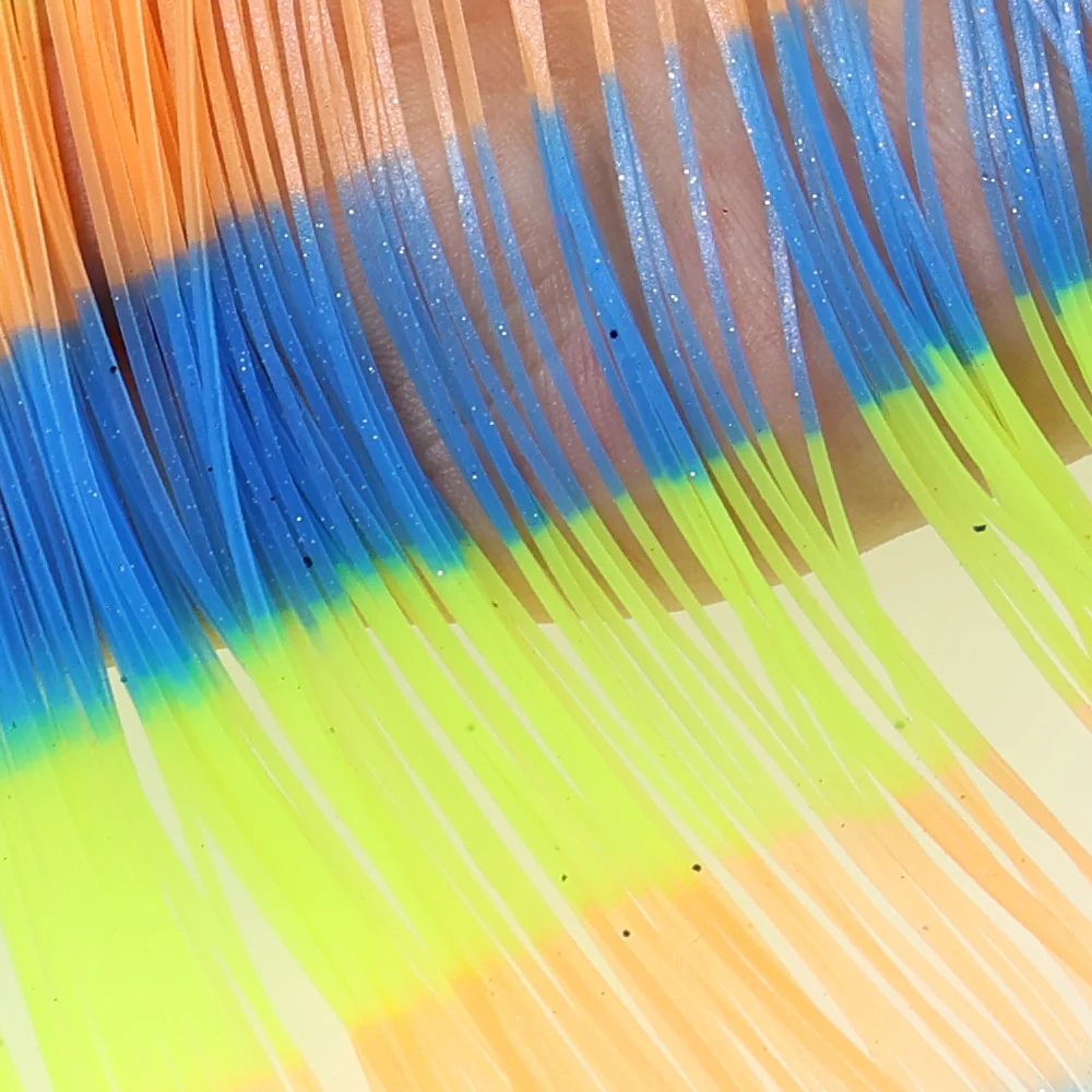2/10 Stück Leuchtende & UV-beständige Silikon-Rocklagen aus Gummi für die Herstellung von Angelködern für Spinnerbaits, Jigs, Buzzbaits, Streamer und Nymphen – Detail 5