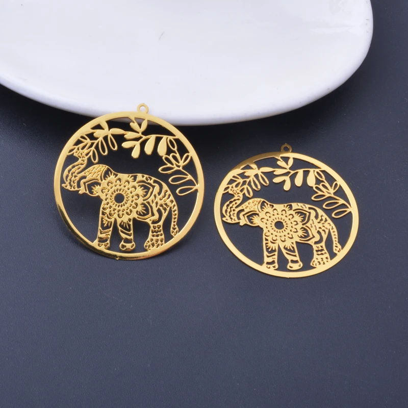 30 Stück AB8075 Messing Tier Elefanten Anhänger Ohrringe Schmuck Anhänger – Detail 4