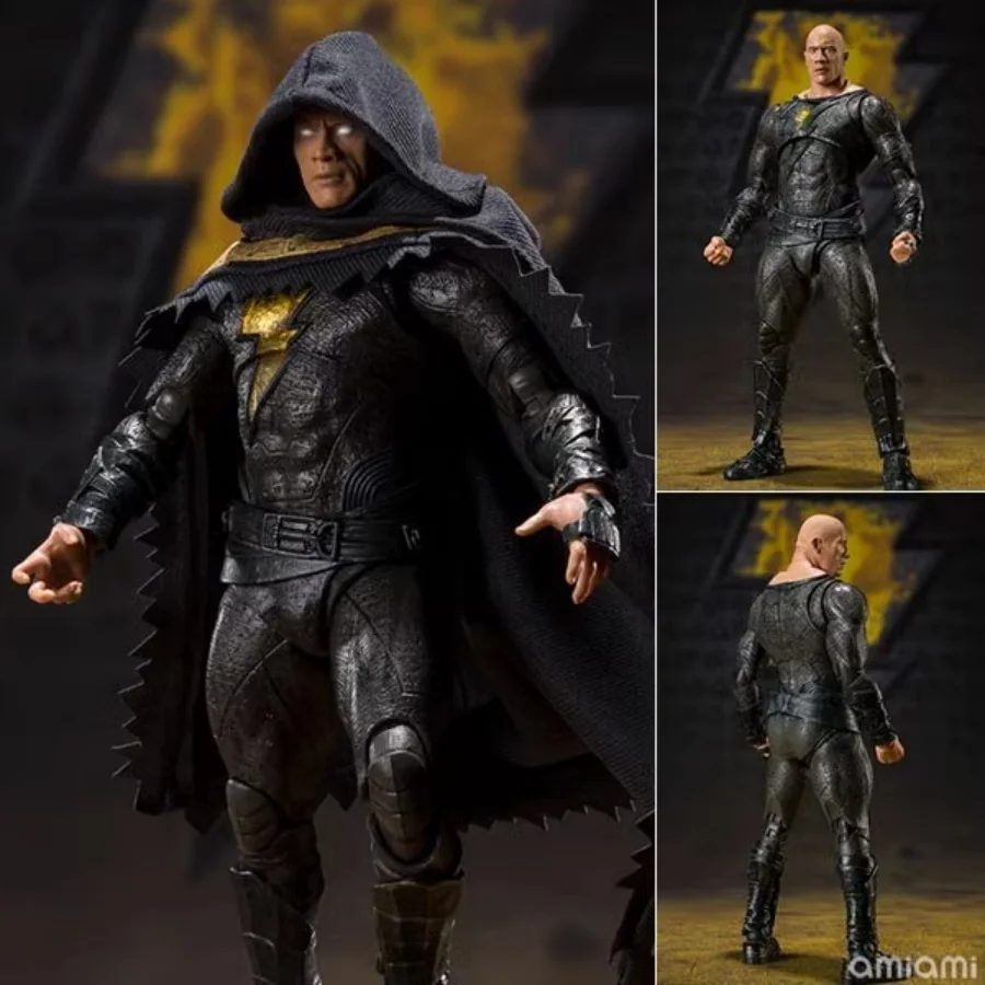 

14 см Shf Black Adam Dwayne Johnson Аниме периферийные шарнирные фигурки, Коллекционная модель, украшения, игрушки, креативные подарки