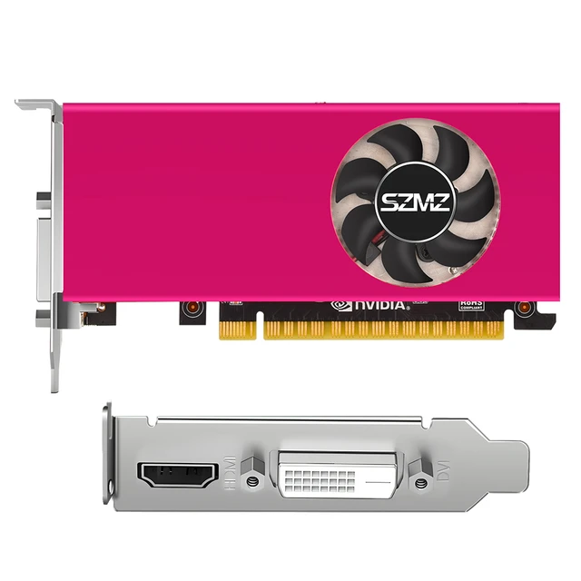 SZMZ GT 740 4GB Video Card equip low profile bracket for ITX mini Case placa de video GT740 730 4GB DDR5 128bit graphics card AliExpress