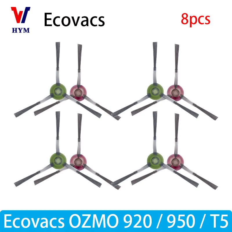 Accessoires voor Ecovacs Debot OZMO T5 / 920 / 950: hoofdborstel, zijborstel, waterreservoir, wielen, filter, dweil, reserveonderdelen voor stofzuiger.