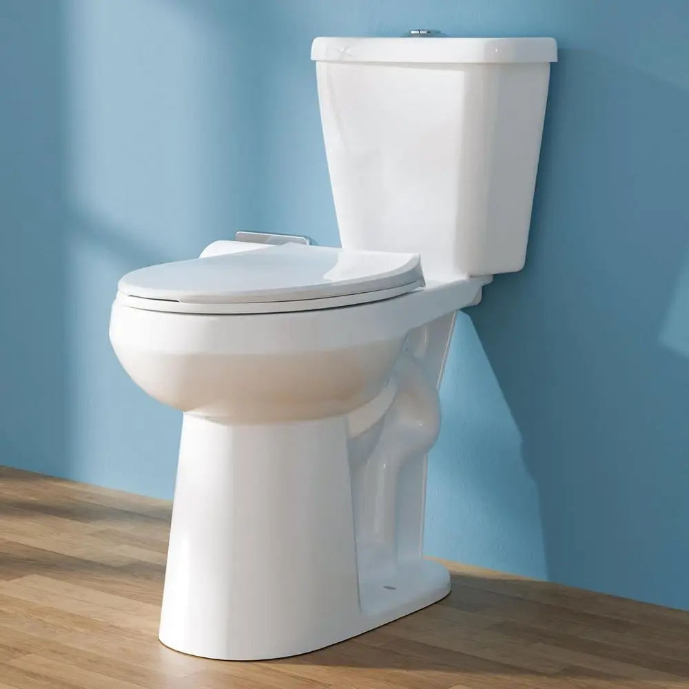 

DAFIFY Compact Tall Toilet for Seniors, 1.1/1.6 GPF Dual Flush, High Two-Piece, 20 Bowl Height, 21 Seat, 12 Rough-in, White