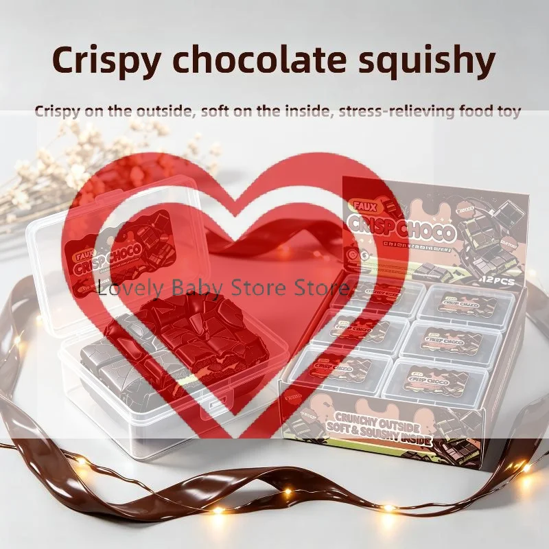 【BS】Chocolate Wax Cracking Squeeze Toy Cat Paw Donut Crunchy Sound Ball Crispy Feel Crackable Texture Sensory Squeeze Toy