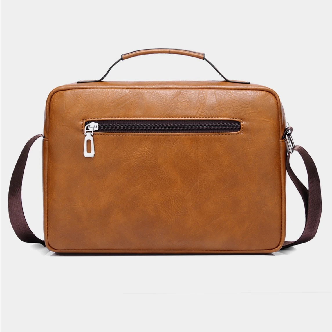 حقيبة يد رجالية جديدة لعام 2025 حقيبة يد فاخرة ذات سعة كبيرة من جلد البولي يوريثان مناسبة للسفر والعمل في الهواء الطلق