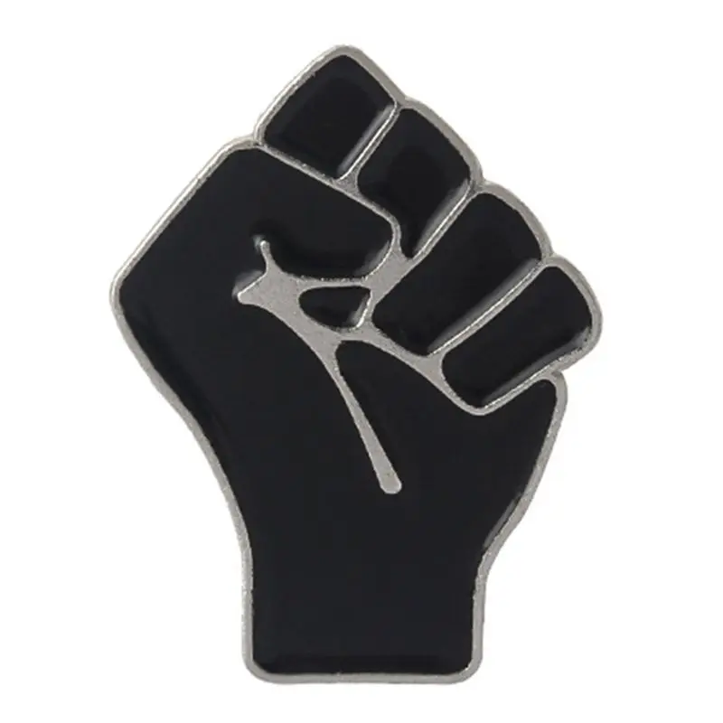 Raised Fist Enamel Brooch Badge Black Lives Matter Solidarity Symbol Lapel Pin