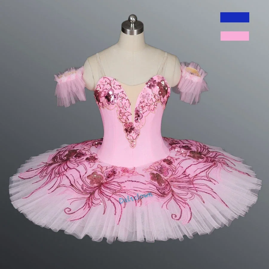 Pailletten profession elle Ballett Tutu erwachsene Kinder Schwan See Ballerina Tanz Kostüm Pfannkuchen Tutu blau rosa Ballett Kleid Mädchen Frauen