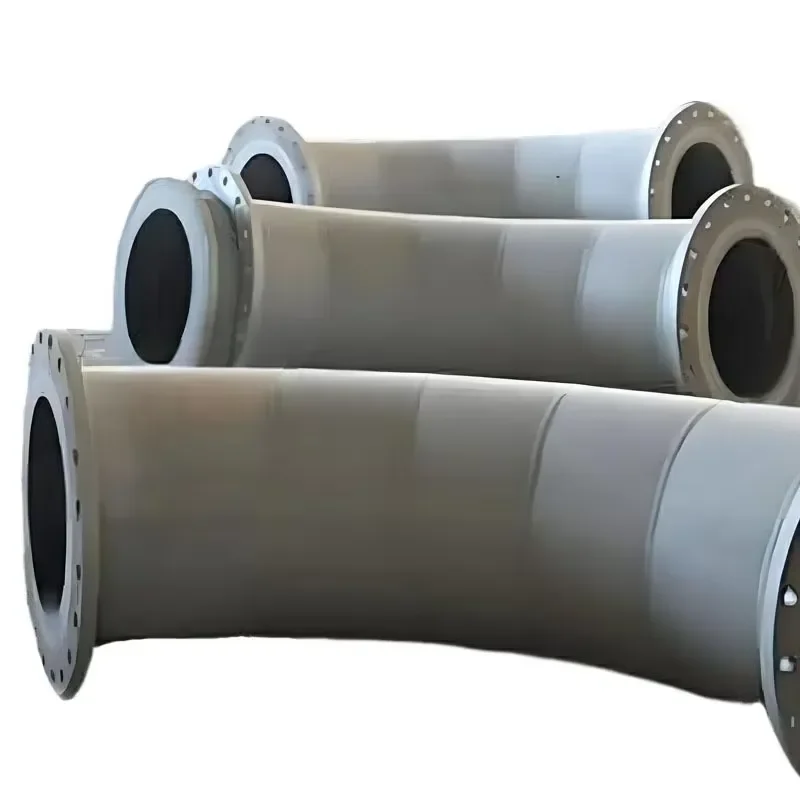 Mining Slurry Conveying Low Pressure High Abrasion Resistant Cast Stone Basalt Lined Steel Tube Elbow
