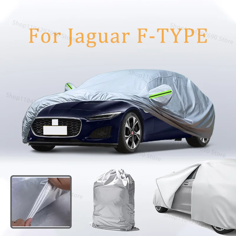 For Jaguar F-TYPE Car Cover Car door zipper - Waterproof All Weather - Automobiles Full Exterior Covers - Sun-proof - Outdoor