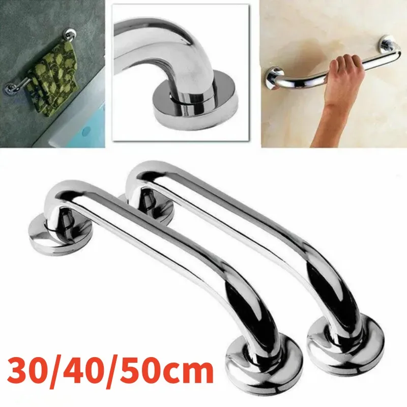 

Bathroom Tub Toilet Handrail Grab Bar Stainless Steel 30/40/50cm Anti Slip Shower Safety Support Handle Towel Rack Accessories