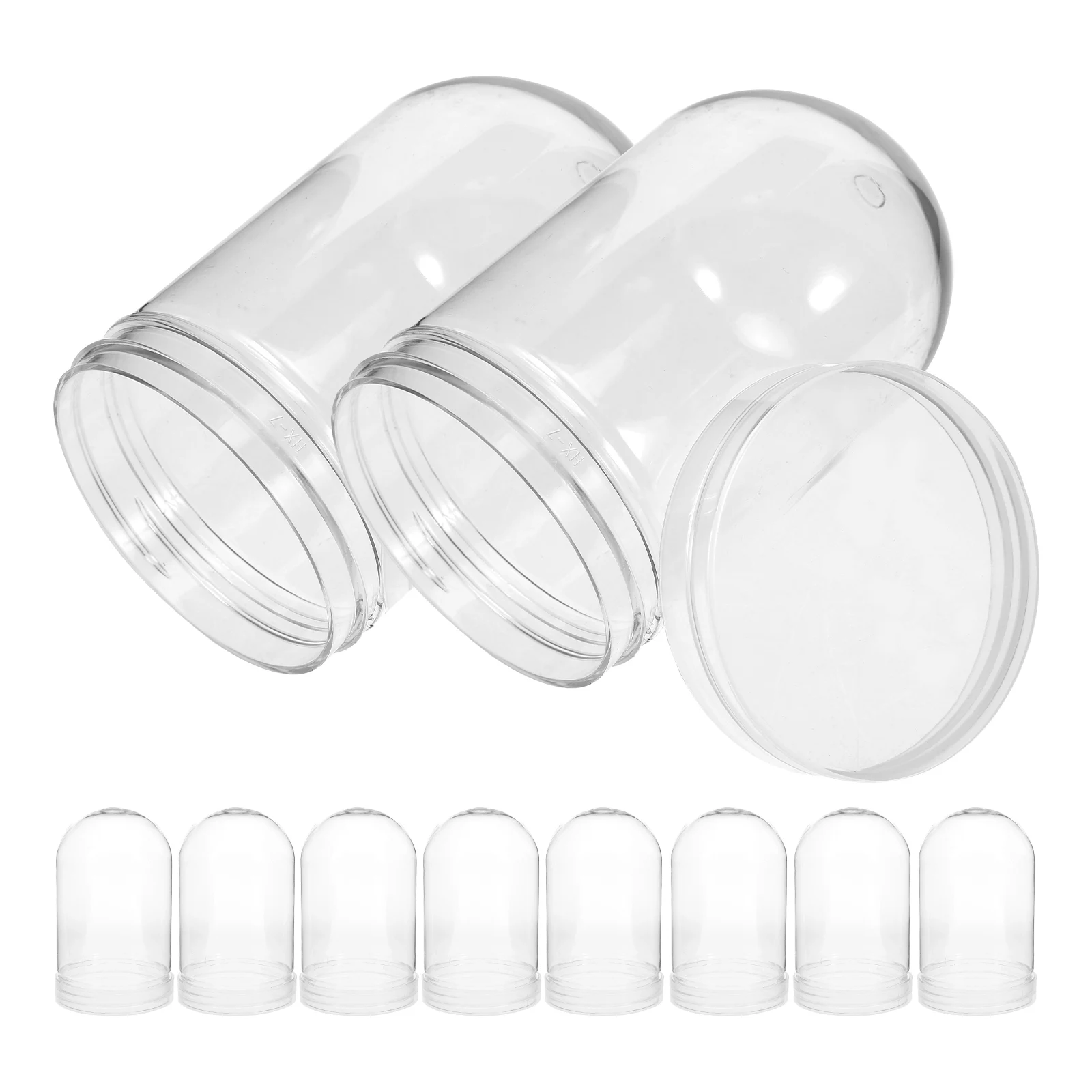 

10Pcs Plastic Ball Accessories Clear DIY Snow Globe Craft Making Kit for Christmas Decorations Empty Globe Supplies