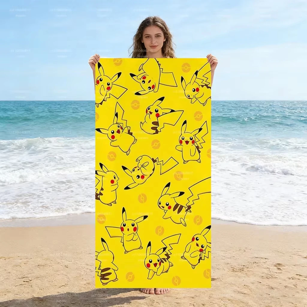 Multi Size P-Pokemon Towel, Soft Quick Dry Absorbent for Swimming Camping Spa Sauna Travel Home Birthday Gift for Pokemon Lover