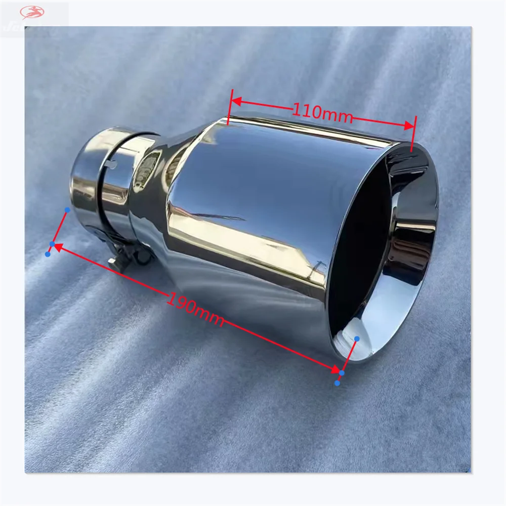 1PC Universalsmooth Stainlesssteel  tail throat large diameter Caraccessori Auto parts modified Mufflertailpipe Tip