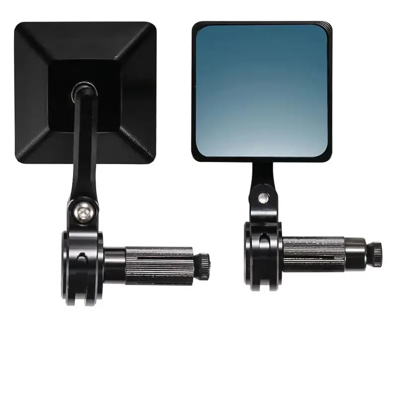 

For Kawasaki Yamaha Honda Haley Suzuki Cnc 22mm Universal Motorcycle Blue Glass Handle Bar Rearview Side Square Mirrors