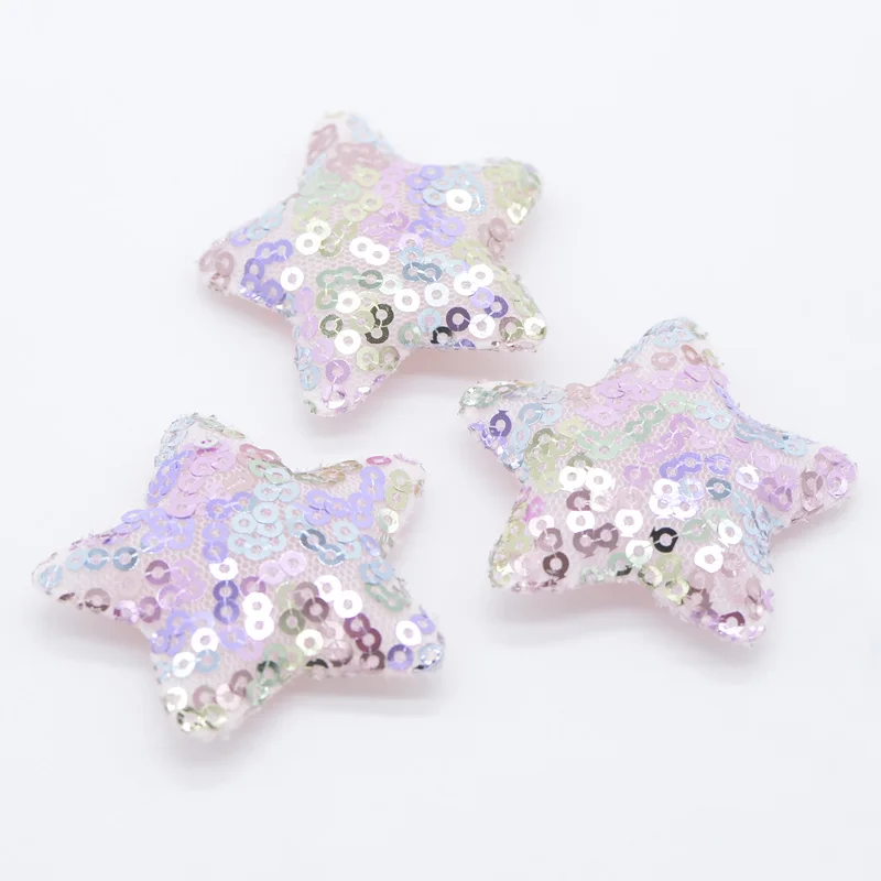 12Pcs 48mm Glitter Sequins Butterfly Appliques Padded for DIY Headwear Clips Accessories Toy Patches Scrapbooking Sticker