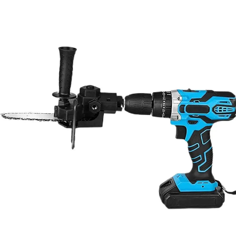 4/6 Inch Electric Drill Modified To Electric Chainsaw Adapter Tool Portable Conversion Head Kits Woodworking Pruning