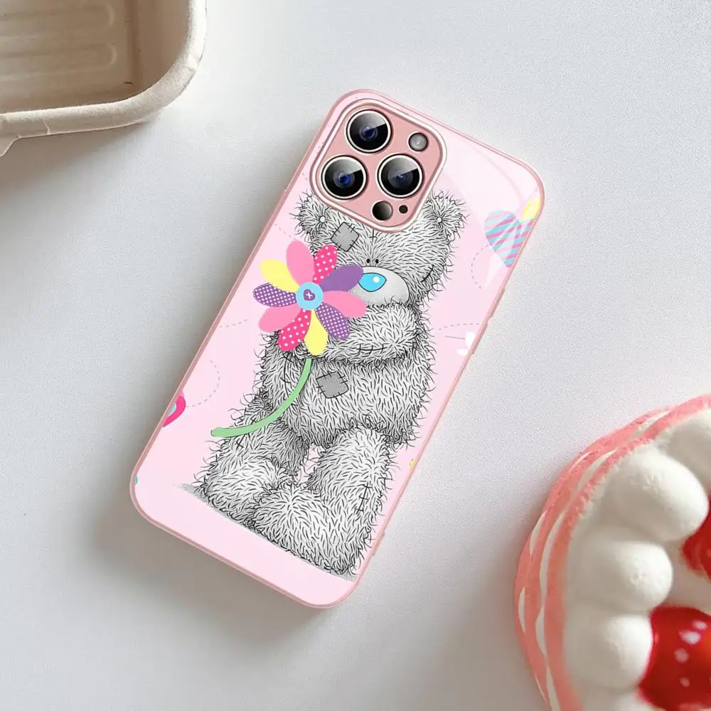 Cute Tatty Teddy Phone Case For iPhone 14 13 12 Mini 11 Pro XS Max X XR 14 Plus Tempered Glass Cover