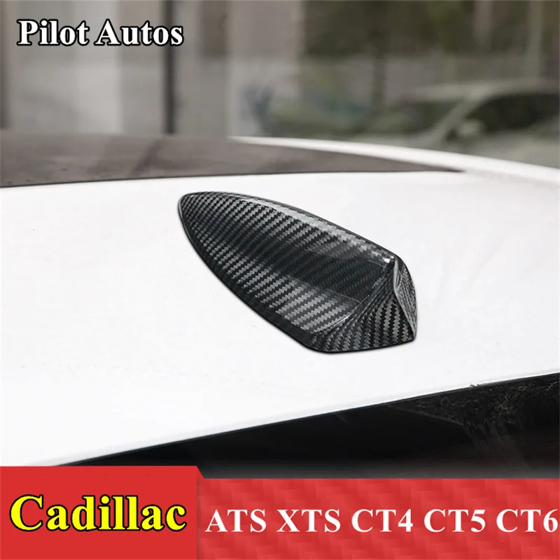 

Car Roof Signal Shark Fin Aerial Antenna Genuine Carbon Cover For Cadillac ATS CT5 XTS CT6 CT4