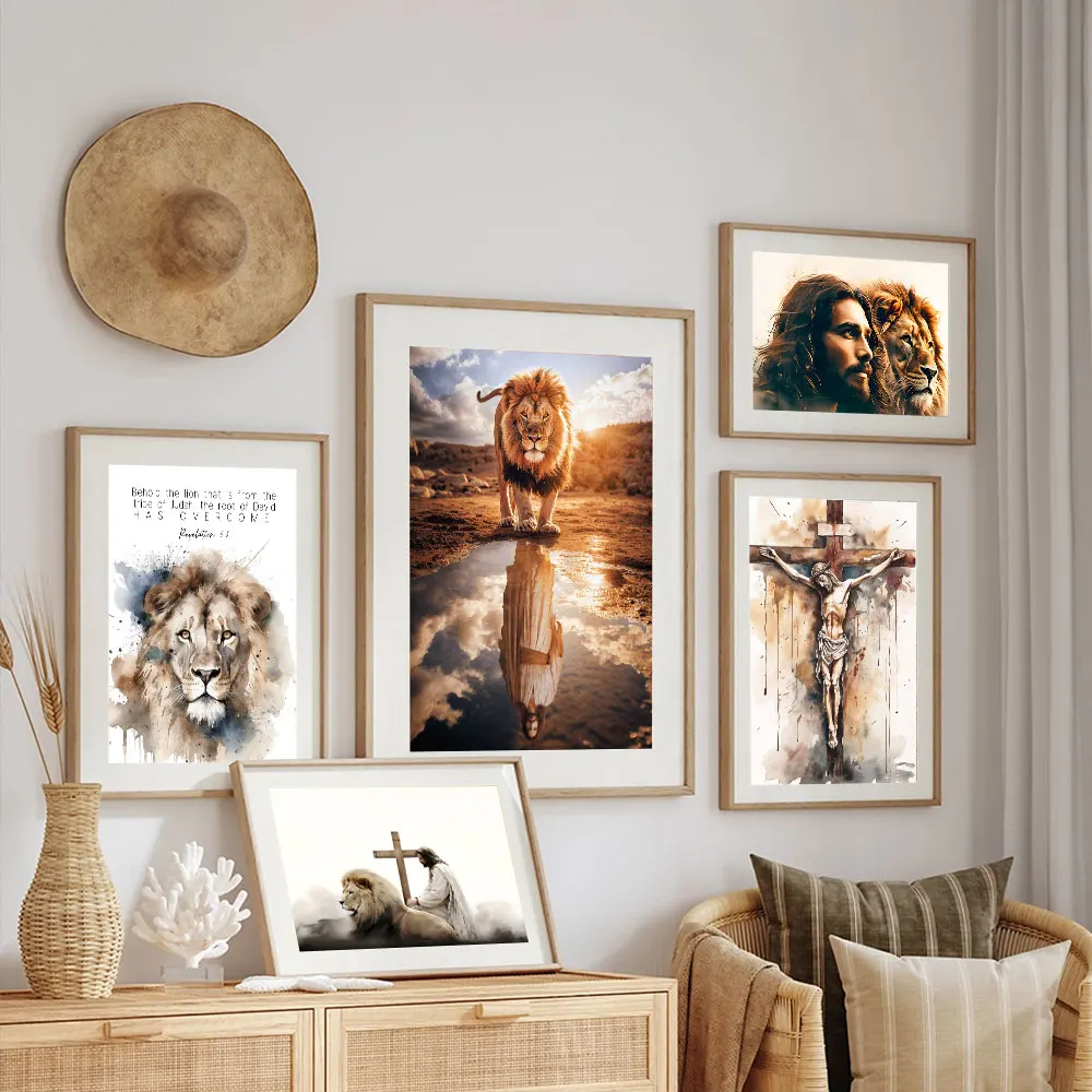 

Christian Poster Symbols the Lord of Jesus Christ in Scripture, Lion of Judah, Warrior Wall Art, Print Pictures, Room Decor
