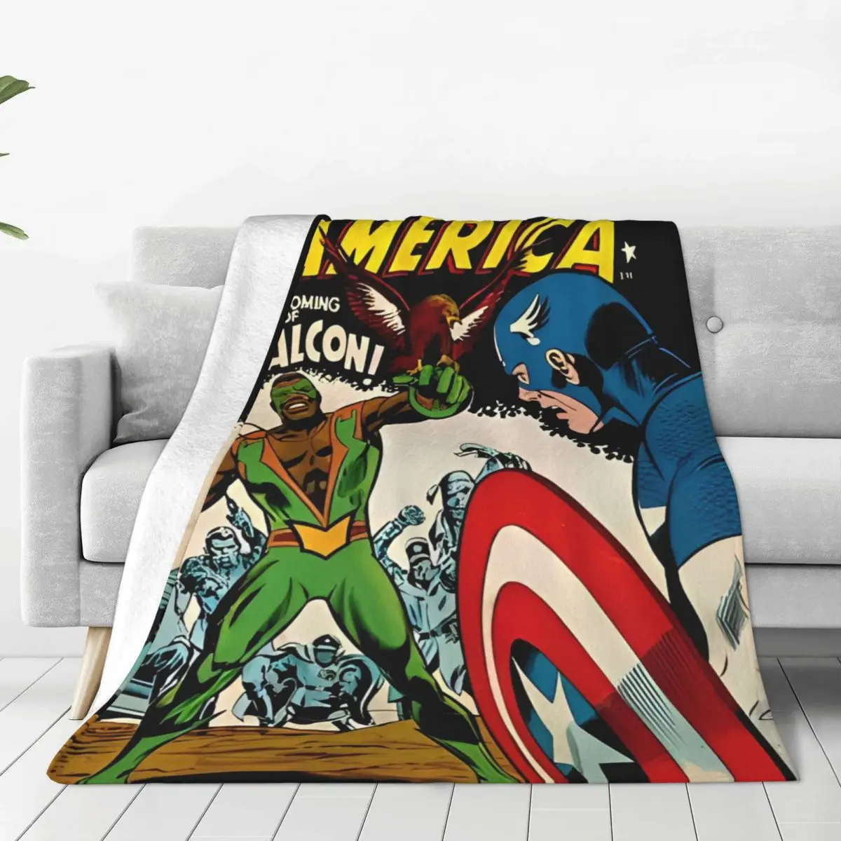 Marvel Captain America Blanket Picnic Flannel Bedding Throws For Couch Chair Sofa Bed Warm Custom Quality Bedspread  Gift