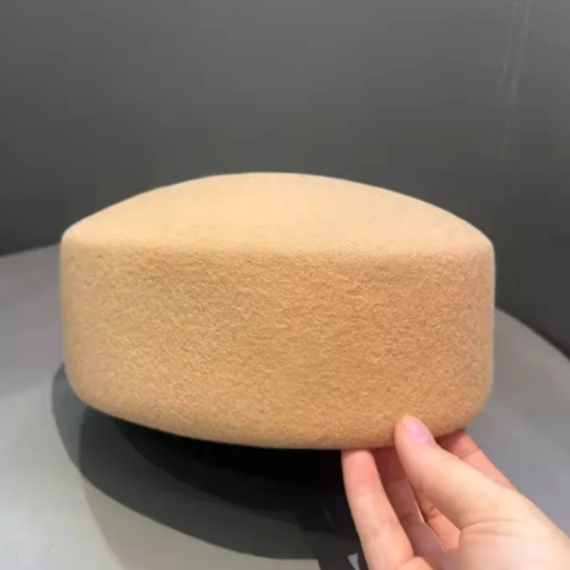 New Arrival French Style Pure Wool Beret Hat, Womens Classic Wool Felt Pillbox Cap