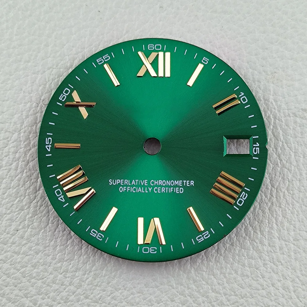28.5mm NH35 wijzerplaat Romeinse wijzerplaat S Wijzerplaat Gemodificeerde Wijzerplaat voor NH35/NH36 Automatisch Uurwerk Horloge accessoires