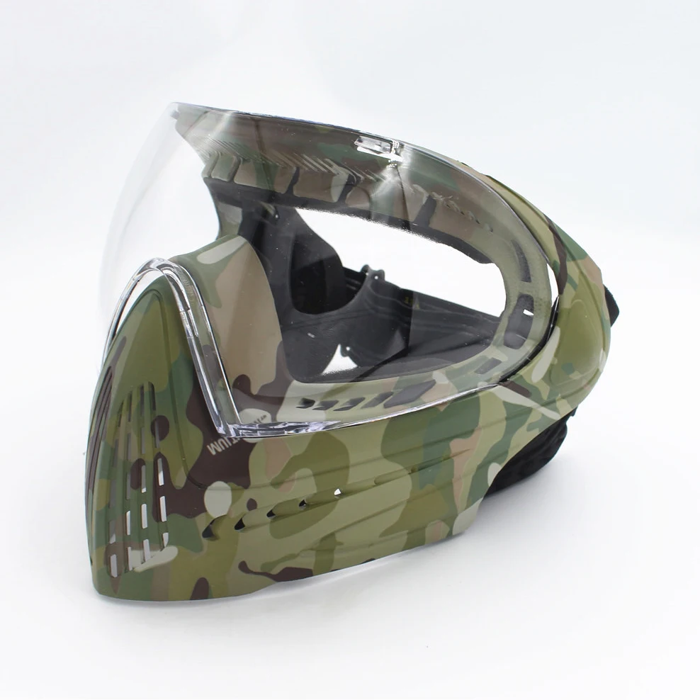 2024 FMA F1 Full Face Mask With Single Layer Paintball Safety Protective Mask Anti-fog Goggle Outdoor Tactical Airsoft Equipment