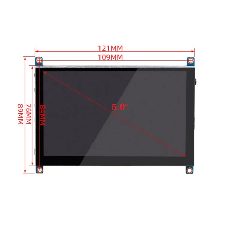 5" Inch Mipi Dsi HD-M Interface Lcd Touch Screen Display For Raspberry Pi 3 4B