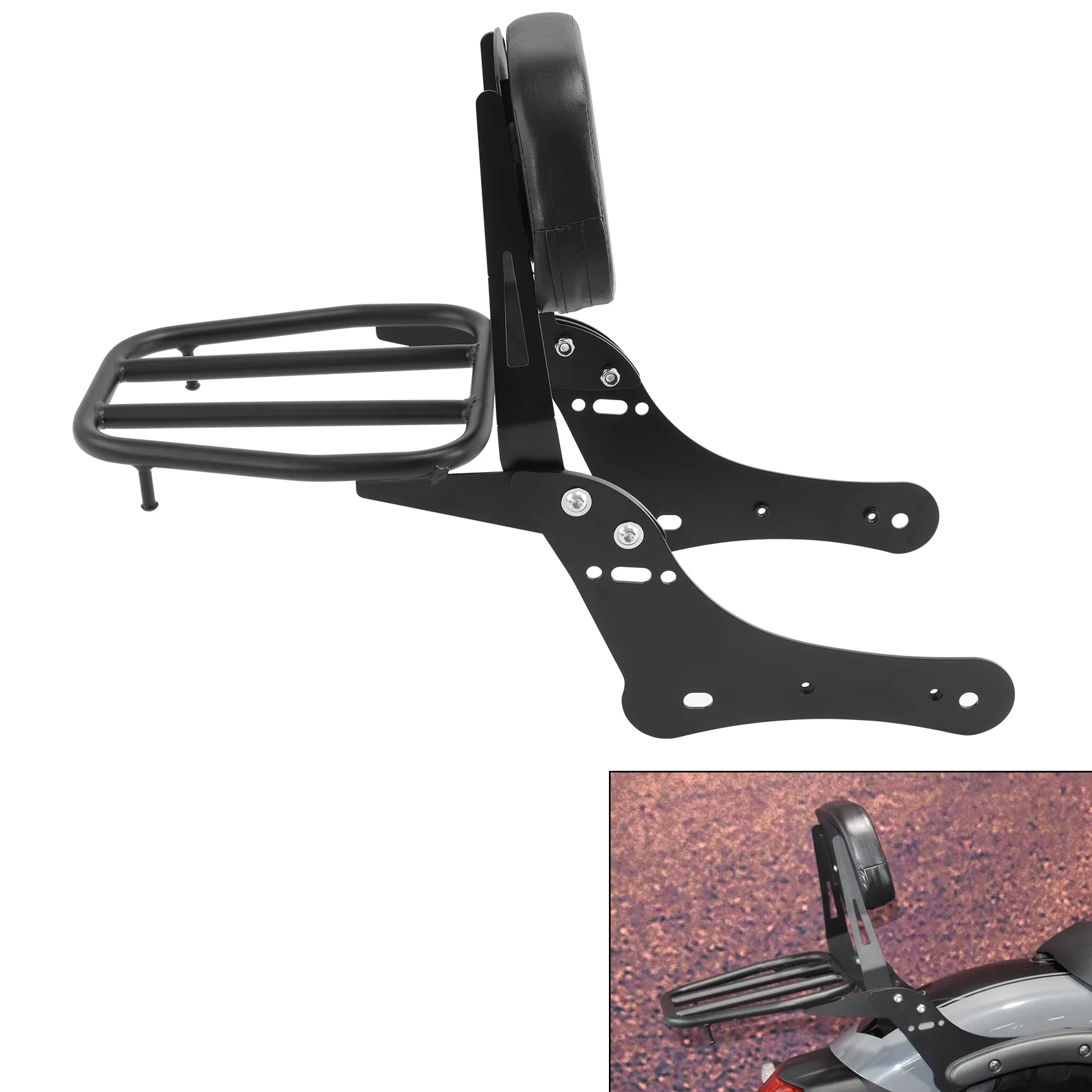 

Sissy Bar Backrest Luggage Rack Fit For Kawasaki Vulcan S VN650 EN650 2015-2023 Motorcycle Accessories