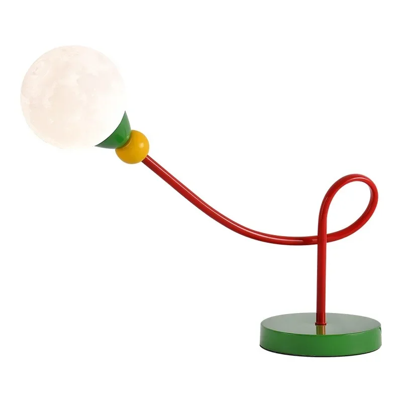 

Creative Moon Table Lamp Simple Bedside Reading Desk Lamp Personality Model Room Hotel Bookstore Lamp