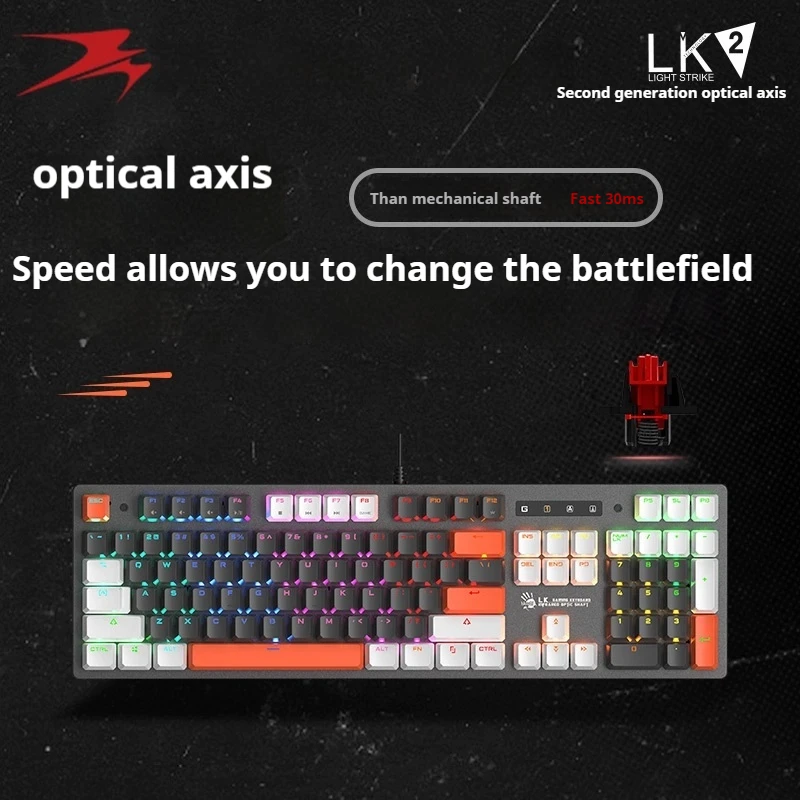 A4tech Bloody Wired Mechanical Keyboard B820r E-Sports Gaming Specific Keyboard Rgb Optics All Keys Have No Conflicts Pc Gaming