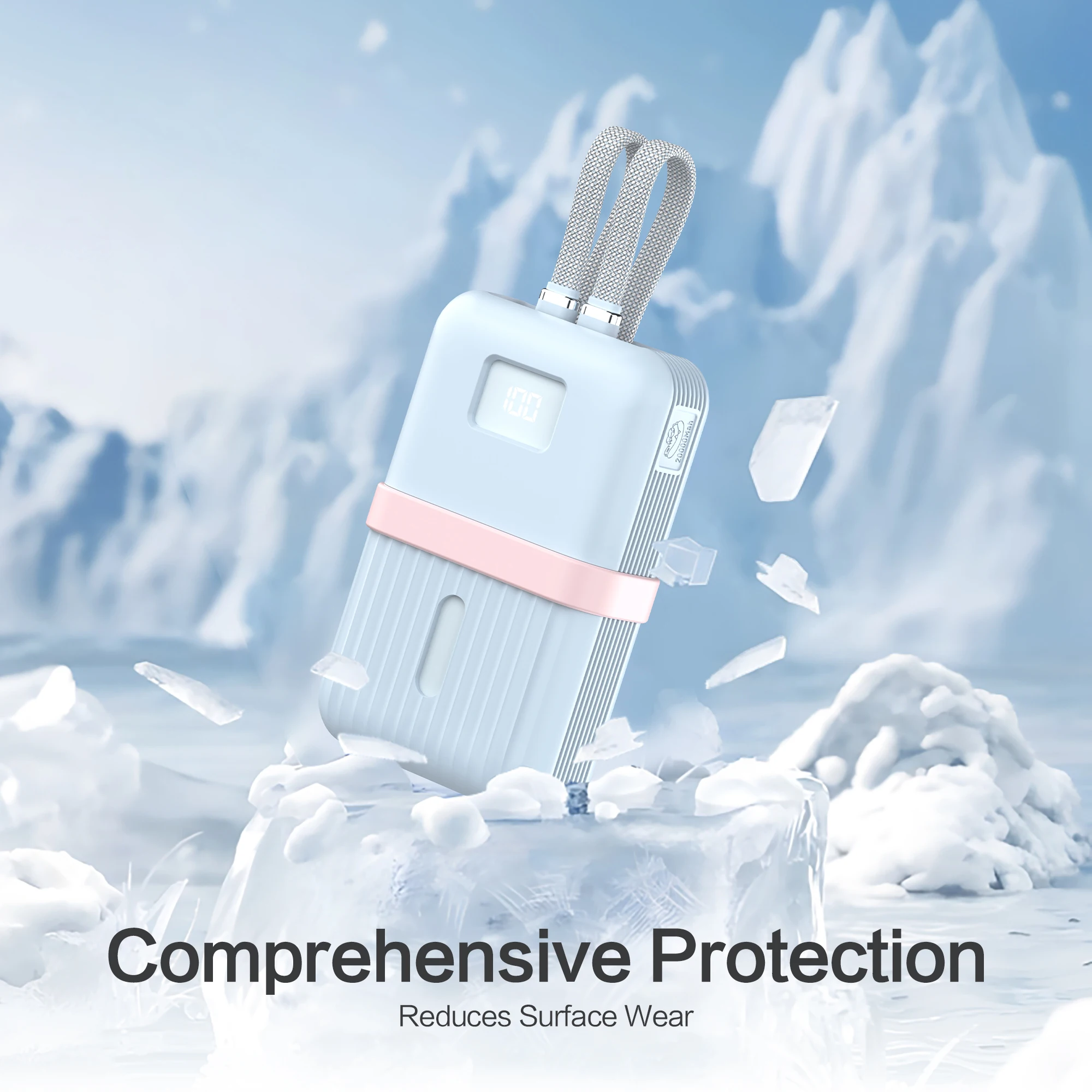 SIKAI Weiche, stoßfeste Silikon-Schutzhülle, Silikonhülle für Anker Zolo Power Bank 10.000 mAh/20.000 mAh, 30 W/35 W – Detail 5